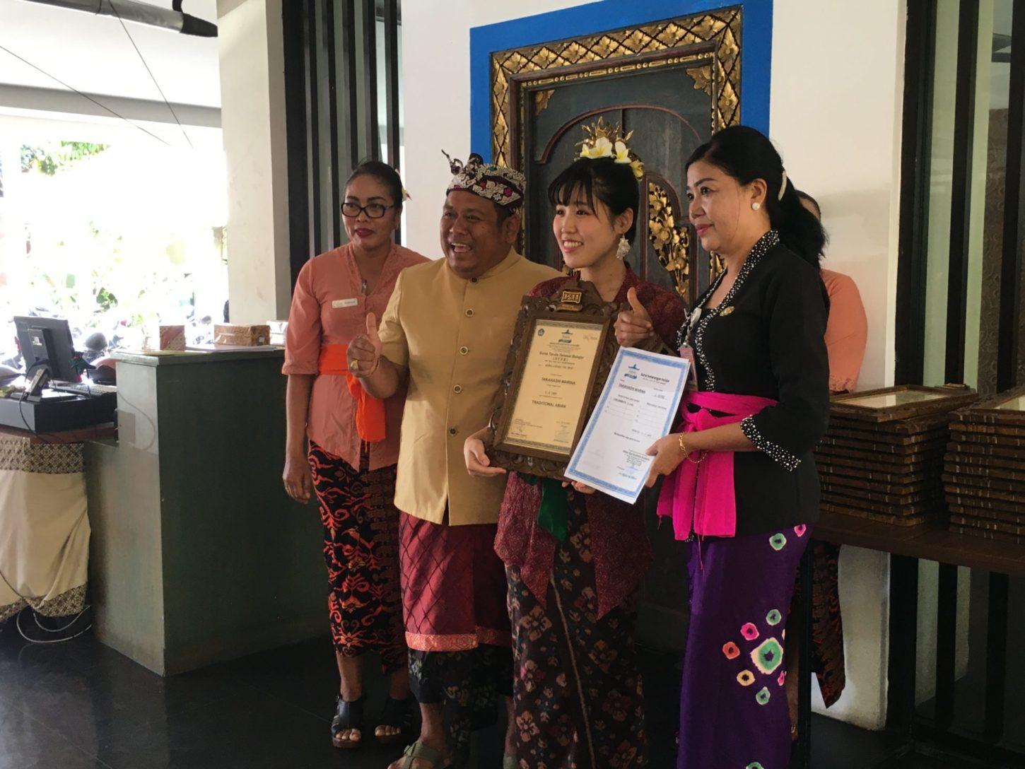 バリ州政府認定バリニーズ資格コース